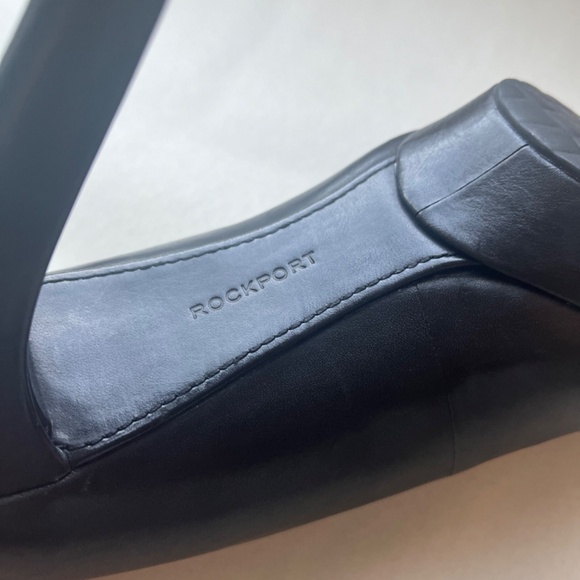 Rockport Adidas Adiprene Black Leather Janae Platform Stiletto Heels Pumps 7.5 - Picture 9 of 12